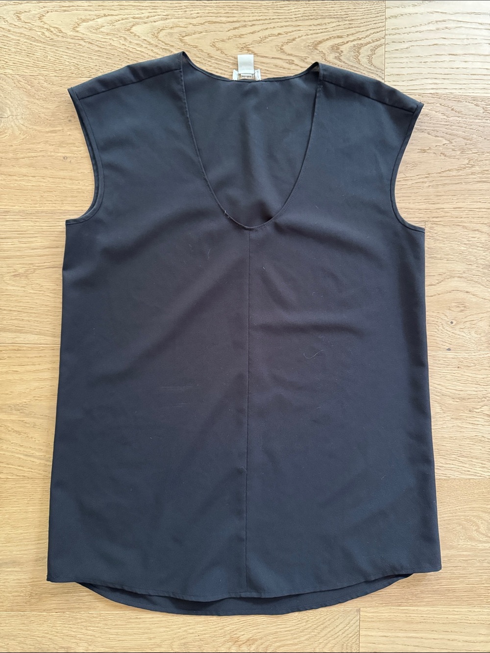 J. Crew Black V-Neck Sleeveless Tank